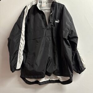 PUMA Men's Full Zip Windbreaker Jacket  Size XL Black